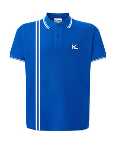 POLO CLASSIC FIT - ROYAL BLUE/WHITE STRIPES