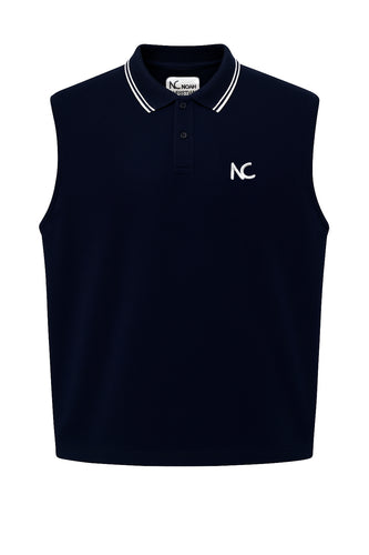 POLO-VEST SHIRT - NAVY/WHITE