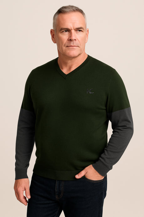 NC CONTRAST V-NECK JERSEY #01