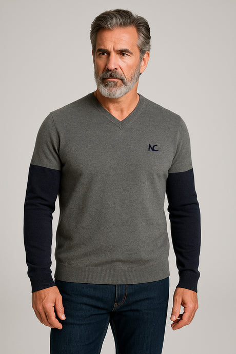 NC CONTRAST V-NECK JERSEY #03