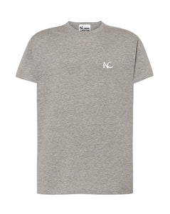 MELANGE GREY NC T-SHIRT - WHITE LOGO