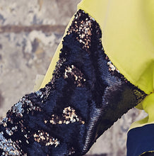 REFLECTIVE OVERSIZED SWEATER WITH EMBELLISHED COLOUR CHANGING SEQUIN & PRINT ON BACK - Noah Christian 