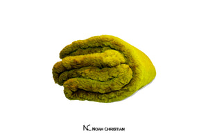 PREMIUM MUSTARD GREEN FAUX FUR SCARF - Noah Christian 