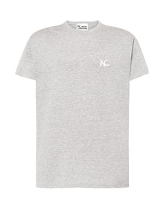 MELANGE GREY NC T-SHIRT - WHITE LOGO