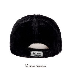 BLACK FAUX FUR BASE CAP - Noah Christian 