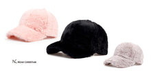 BLACK FAUX FUR BASE CAP