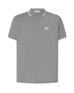 POLO CLASSIC FIT - MELANGE GREY/WHITE