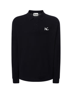 LONG SLEEVE POLO CLASSIC FIT - BLACK